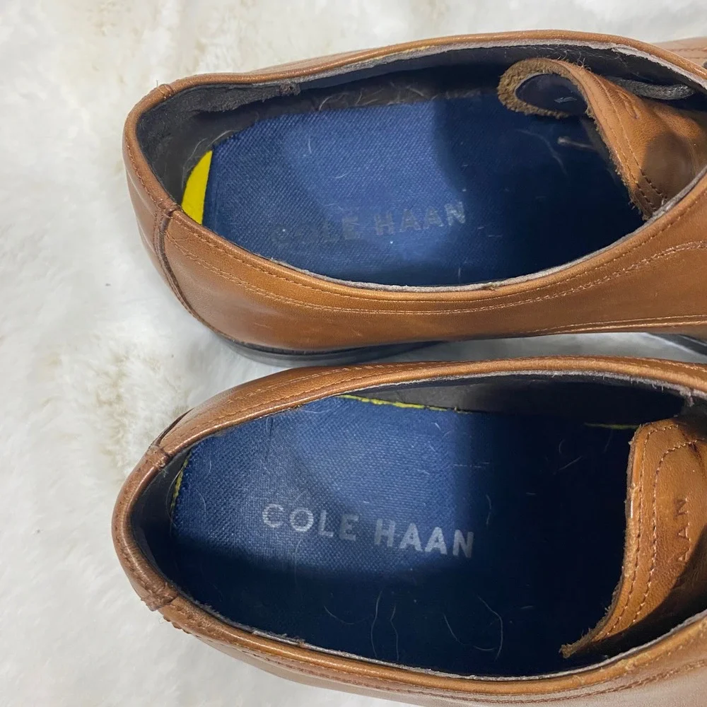Cole Haan Modern Essentials Cap Oxford Mens Brown Leather Dress Shoes Size 10.5M